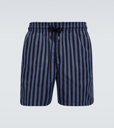Derek Rose Bondi 8 Striped Swim Shorts In Blue