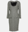 OSCAR DE LA RENTA WOOL-BLEND TWEED MIDI DRESS