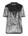 Manila Grace Woman T-shirt Lead Size S Polyester, Elastane In Grey