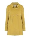 Fly Girl Woman Coat Mustard Size 4 Polyester, Viscose, Elastane In Yellow