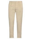 Santaniello Man Pants Beige Size 34 Cotton, Elastane