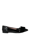 Alessandro Dell'acqua X Tod's Woman Ballet Flats Black Size 9 Other Fibres, Soft Leather