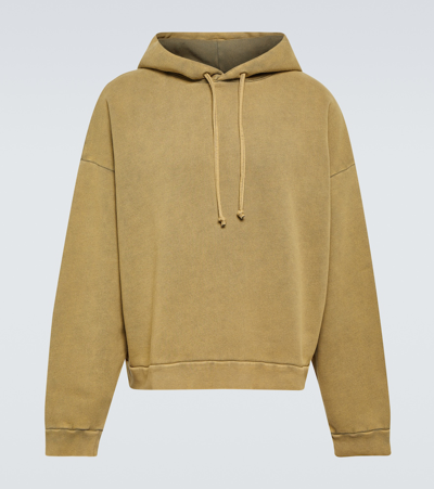 Acne Studios Cotton Jersey Hoodie In Abc Sage Green