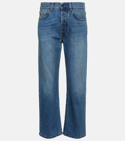 The Row Lesley High-rise Straight Jeans In Blue