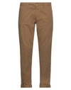 Alley Docks 963 Man Pants Camel Size 38 Cotton, Elastane In Beige