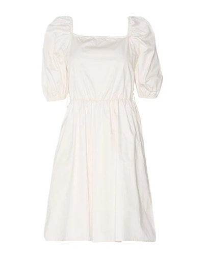 Icona By Kaos Woman Short Dress Cream Size 6 Cotton In White