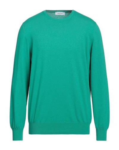 Gran Sasso Man Sweater Emerald Green Size 44 Virgin Wool, Viscose, Cashmere In Green