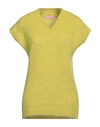 Noodle Italia Woman Sweater Acid Green Size L Mohair Wool, Wool, Acrylic, Polyamide, Elastane