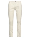 Paolo Pecora Man Pants Cream Size 30 Cotton, Elastane In White