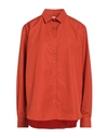 Totême Toteme Woman Shirt Rust Size 6 Cotton In Red