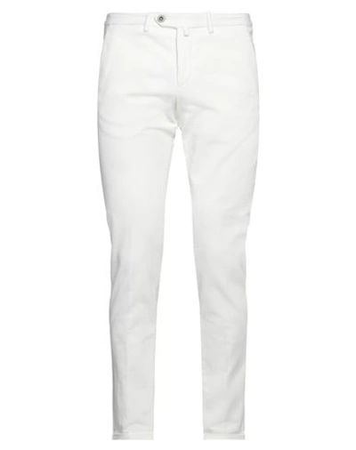 B Settecento Man Pants Ivory Size 38 Cotton, Elastane In White