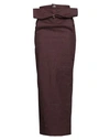 Jacquemus Woman Long Skirt Cocoa Size 2 Linen In Brown