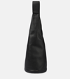 The Row Miguel Leather Shoulder Bag In Black