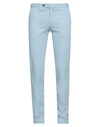 Pt Torino Man Pants Light Blue Size 38 Cotton, Elastane