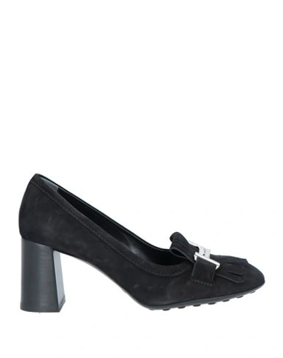 Tod's Woman Loafers Black Size 6.5 Soft Leather