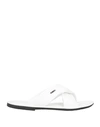 Fabi Man Sandals White Size 10 Soft Leather