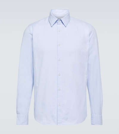 Sunspel Cotton Shirt In Blue