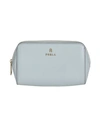 Furla Woman Pouch Sky Blue Size - Soft Leather