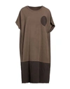 Mm6 Maison Margiela Woman Mini Dress Cocoa Size M Cotton, Modal, Elastane, Polyester In Brown