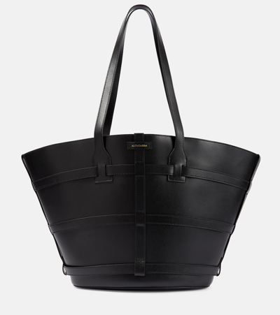 Altuzarra Large Park Place Leather Tote In Black