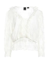 Pinko Woman Top Ivory Size 6 Polyamide, Viscose In White
