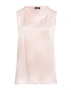 Liu •jo Woman Top Pink Size 12 Acetate, Silk In Pink