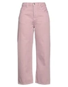 True Nyc Woman Pants Pink Size 29 Cotton In Pink