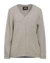 Alpha Studio Woman Sweater Light Grey Size 10 Alpaca Wool, Polyamide, Cotton, Modal, Elastane