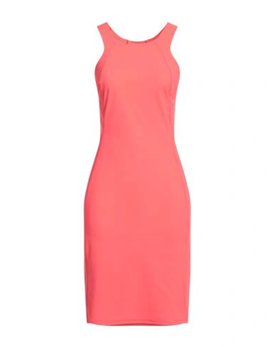Patrizia Pepe Woman Short Dress Coral Size 3 Polyamide, Elastane In Red