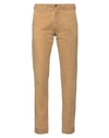 40weft Man Pants Camel Size 28 Cotton, Elastane In Beige