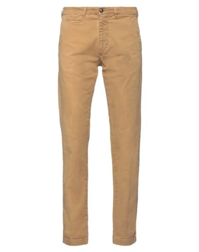 40weft Man Pants Camel Size 28 Cotton, Elastane In Beige