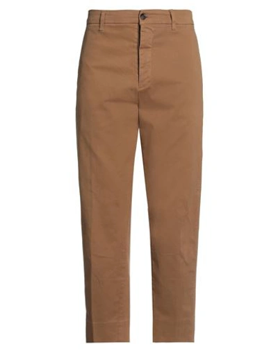 Haikure Man Pants Camel Size 35 Cotton, Elastane In Beige