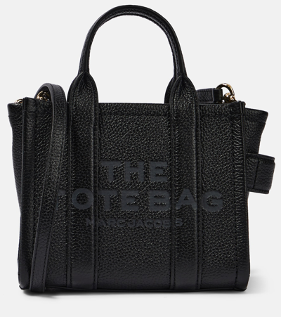 Marc Jacobs The Mini Leather Tote Bag In Black