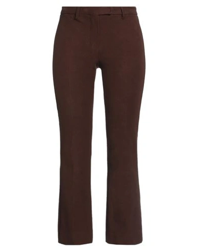 's Max Mara Woman Pants Brown Size 16 Cotton, Elastane