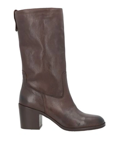 J D Julie Dee Woman Knee Boots Dark Brown Size 11 Soft Leather