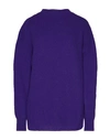 The Andamane Woman Sweater Dark Purple Size L Virgin Wool, Cashmere