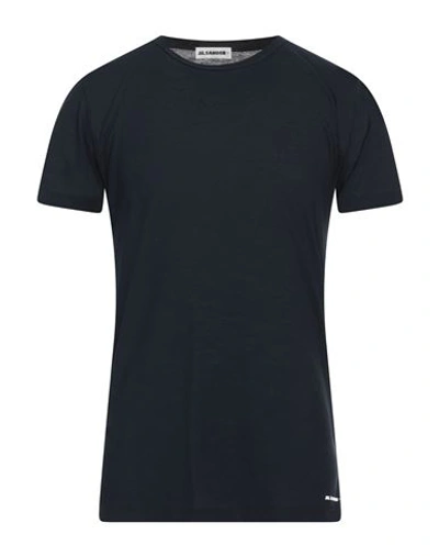Jil Sander Man T-shirt Midnight Blue Size Xl Cotton In Negro