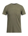 Bl'ker Man T-shirt Military Green Size Xxl Cotton