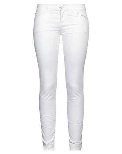 Armani Jeans Woman Pants White Size 34 Cotton, Elastane