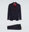 Brunello Cucinelli Stretch-cotton And Cashmere-blend Twill Double-breasted Suit Jacket In C034 Navy