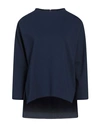 Meimeij Woman T-shirt Navy Blue Size 6 Viscose, Polyamide, Elastane
