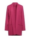 Ottod'ame Woman Suit Jacket Magenta Size 8 Polyester, Elastane