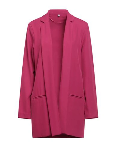 Ottod'ame Woman Suit Jacket Magenta Size 8 Polyester, Elastane