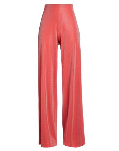 M Missoni Woman Pants Coral Size S Viscose, Polyester, Polyamide In Red