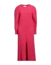 Weili Zheng Woman Midi Dress Fuchsia Size Xl Wool In Pink