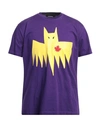 Dsquared2 Man T-shirt Purple Size M Cotton