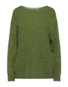 Vanessa Scott Woman Sweater Green Size Onesize Acrylic, Polyamide, Mohair Wool In Green