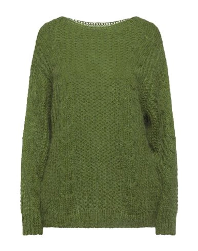 Vanessa Scott Woman Sweater Green Size Onesize Acrylic, Polyamide, Mohair Wool