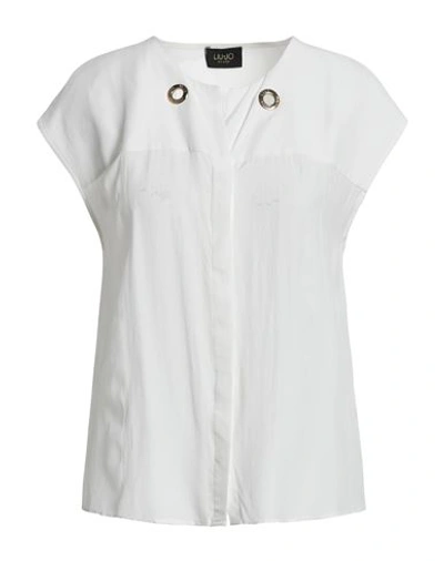 Liu •jo Woman Shirt Ivory Size 10 Viscose In White