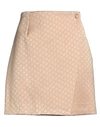 Maria Vittoria Paolillo Mvp Woman Mini Skirt Beige Size 6 Viscose, Elastane In Beige